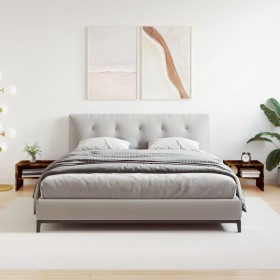 Mesita de noche madera contrachapada roble ahumado 40x30x30 cm de vidaXL, Mesitas de noche - Ref: Foro24-815238, Precio: 35,0...