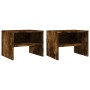 Mesita de noche madera contrachapada roble ahumado 40x30x30 cm de vidaXL, Mesitas de noche - Ref: Foro24-815238, Precio: 35,0...