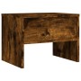 Mesita de noche madera contrachapada roble ahumado 40x30x30 cm de vidaXL, Mesitas de noche - Ref: Foro24-815238, Precio: 35,0...