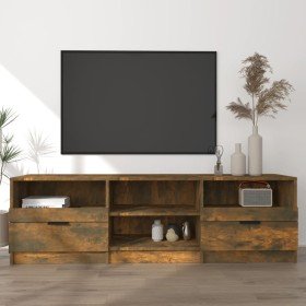 Mueble para TV madera contrachapada roble ahumado 150x33,5x45cm en Muebles TV | Comprar online en Foru.es