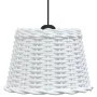 Pantalla para lámpara de techo mimbre blanco Ø30x20 cm de vidaXL, Pantallas para lámparas - Ref: Foro24-364367, Precio: 26,75...