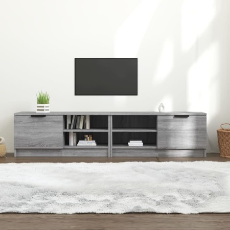 Muebles para TV 2 uds contrachapado gris Sonoma 80x35x36,5 cm en Muebles TV | Comprar online en Foru.es