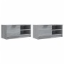 Muebles para TV 2 uds contrachapado gris Sonoma 80x35x36,5 cm en Muebles TV | Comprar online en Foru.es