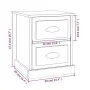 Mesitas de noche 2 uds madera contrachapada blanco 39x39x47,5cm de vidaXL, Mesitas de noche - Ref: Foro24-816145, Precio: 80,...