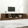 Muebles para TV 2 uds contrachapado marrón roble 80x35x36,5 cm en Muebles TV | Comprar online en Foru.es