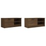 Muebles para TV 2 uds contrachapado marrón roble 80x35x36,5 cm en Muebles TV | Comprar online en Foru.es