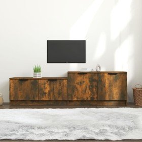 Mueble para TV madera contrachapada roble ahumado 158,5x36x45cm en Muebles TV | Comprar online en Foru.es
