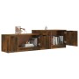 Mueble para TV madera contrachapada roble ahumado 158,5x36x45cm en Muebles TV | Comprar online en Foru.es