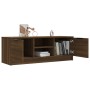 Mueble de TV madera contrachapada marrón roble 102x35x36,5 cm en Muebles TV | Comprar online en Foru.es