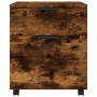 Archivador ruedas madera contrachapada roble ahumado 45x38x54cm en Armarios y almacenamiento | Comprar online en Foru.es