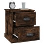 Mesita noche 2 uds madera contrachapada roble humo 39x39x47,5cm de vidaXL, Mesitas de noche - Ref: Foro24-816155, Precio: 68,...