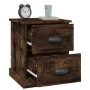 Mesita noche 2 uds madera contrachapada roble humo 39x39x47,5cm de vidaXL, Mesitas de noche - Ref: Foro24-816155, Precio: 67,...