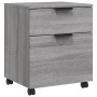 Archivador ruedas madera contrachapada gris Sonoma 45x38x54 cm en Armarios y almacenamiento | Comprar online en Foru.es