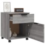 Archivador ruedas madera contrachapada gris Sonoma 45x38x54 cm en Armarios y almacenamiento | Comprar online en Foru.es