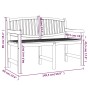 Banco de jardín madera maciza de teca 149,5x60x90 cm de vidaXL, Bancos de jardín - Ref: Foro24-364409, Precio: 265,38 €, Desc...