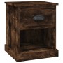 Mesita de noche madera contrachapada roble ahumado 39x39x47,5cm de vidaXL, Mesitas de noche - Ref: Foro24-816138, Precio: 32,...