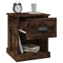 Mesita de noche madera contrachapada roble ahumado 39x39x47,5cm de vidaXL, Mesitas de noche - Ref: Foro24-816138, Precio: 32,...