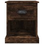 Mesita de noche madera contrachapada roble ahumado 39x39x47,5cm de vidaXL, Mesitas de noche - Ref: Foro24-816138, Precio: 32,...