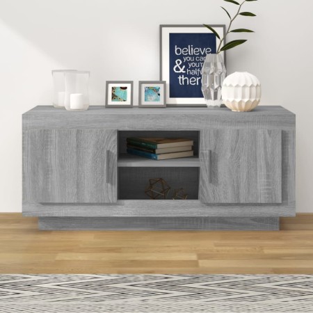 Mueble para TV madera contrachapada gris Sonoma 102x35x45 cm en Muebles TV | Comprar online en Foru.es