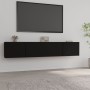 Muebles para TV 2 uds madera contrachapada negro 80x30x30 cm de vidaXL, Muebles TV - Ref: Foro24-804536, Precio: 95,59 €, Des...