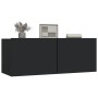 Muebles para TV 2 uds madera contrachapada negro 80x30x30 cm de vidaXL, Muebles TV - Ref: Foro24-804536, Precio: 95,59 €, Des...