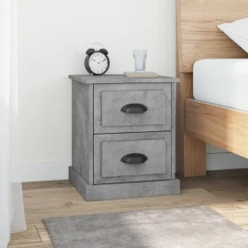 Mesitas de noche 2 uds madera contrachapada gris 39x39x47,5 cm de vidaXL, Mesitas de noche - Ref: Foro24-816153, Precio: 72,5...