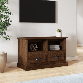 Mueble para TV madera contrachapada marrón roble 80x35x50 cm de vidaXL, Muebles TV - Ref: Foro24-816287, Precio: 74,52 €, Des...