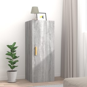 Armario de pared madera contrachapada gris Sonoma 34,5x34x90 cm en Estanterías | Comprar online en Foru.es