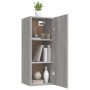 Armario de pared madera contrachapada gris Sonoma 34,5x34x90 cm en Estanterías | Comprar online en Foru.es