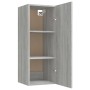 Armario de pared madera contrachapada gris Sonoma 34,5x34x90 cm en Estanterías | Comprar online en Foru.es