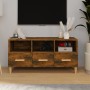 Mueble de TV madera contrachapada roble ahumado 102x36x50 cm en Muebles TV | Comprar online en Foru.es