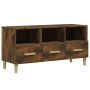 Mueble de TV madera contrachapada roble ahumado 102x36x50 cm en Muebles TV | Comprar online en Foru.es