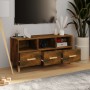 Mueble de TV madera contrachapada roble ahumado 102x36x50 cm en Muebles TV | Comprar online en Foru.es