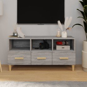 Mueble para TV madera contrachapada gris Sonoma 102x36x50 cm en Muebles TV | Comprar online en Foru.es