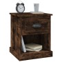 Mesita noche 2 uds madera contrachapada roble humo 39x39x47,5cm de vidaXL, Mesitas de noche - Ref: Foro24-816139, Precio: 56,...