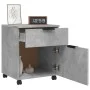 Concrete gray plywood wheels filing cabinet 45x38x54cm by vidaXL, Filing cabinets - Ref: Foro24-811524, Price: 39,78 €, Disco...