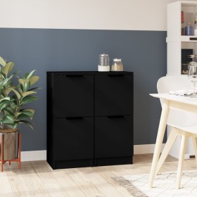 Aparador de madera contrachapada negro 30x30x70 cm de vidaXL, Aparadores - Ref: Foro24-811172, Precio: 64,26 €, Descuento: %