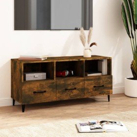 Mueble para TV madera contrachapada roble ahumado 102x35x50 cm en Muebles TV | Comprar online en Foru.es