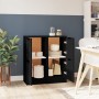Aparador de madera contrachapada negro 30x30x70 cm de vidaXL, Aparadores - Ref: Foro24-811172, Precio: 64,26 €, Descuento: %