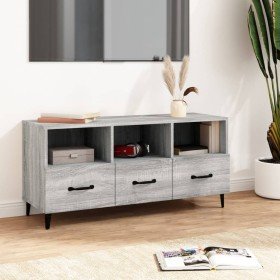 Mueble de TV madera contrachapada gris Sonoma 102x35x50 cm en Muebles TV | Comprar online en Foru.es