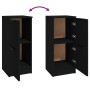 Aparador de madera contrachapada negro 30x30x70 cm de vidaXL, Aparadores - Ref: Foro24-811172, Precio: 64,26 €, Descuento: %