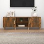 Mueble de TV madera contrachapada roble ahumado 150x30x30 cm en Muebles TV | Comprar online en Foru.es