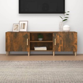 Mueble de TV madera contrachapada roble ahumado 150x30x30 cm en Muebles TV | Comprar online en Foru.es
