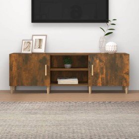 Mueble de TV madera contrachapada roble ahumado 150x30x30 cm en Muebles TV | Comprar online en Foru.es