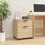 Oak Sonoma plywood wheeled filing cabinet 45x38x54 cm by vidaXL, Filing cabinets - Ref: Foro24-811523, Price: 44,83 €, Discou...