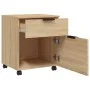 Oak Sonoma plywood wheeled filing cabinet 45x38x54 cm by vidaXL, Filing cabinets - Ref: Foro24-811523, Price: 44,83 €, Discou...