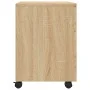 Oak Sonoma plywood wheeled filing cabinet 45x38x54 cm by vidaXL, Filing cabinets - Ref: Foro24-811523, Price: 44,83 €, Discou...