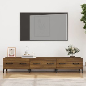 Mueble de TV madera contrachapada roble ahumado 150x34,5x30 cm en Muebles TV | Comprar online en Foru.es