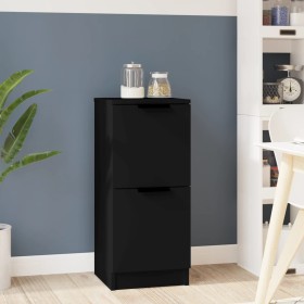 Aparador de madera contrachapada negro 30x30x70 cm de vidaXL, Aparadores - Ref: Foro24-811171, Precio: 51,26 €, Descuento: %