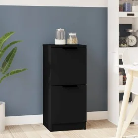 Aparador de madera contrachapada negro 30x30x70 cm de vidaXL, Aparadores - Ref: Foro24-811171, Precio: 50,22 €, Descuento: %